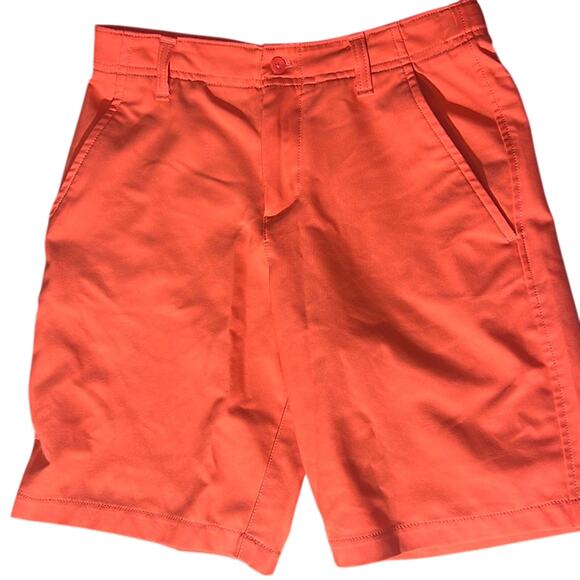 Youth Boys Medium Under Armour Orange-Peach Shorts adjustable waist Golf style - Picture 1 of 6